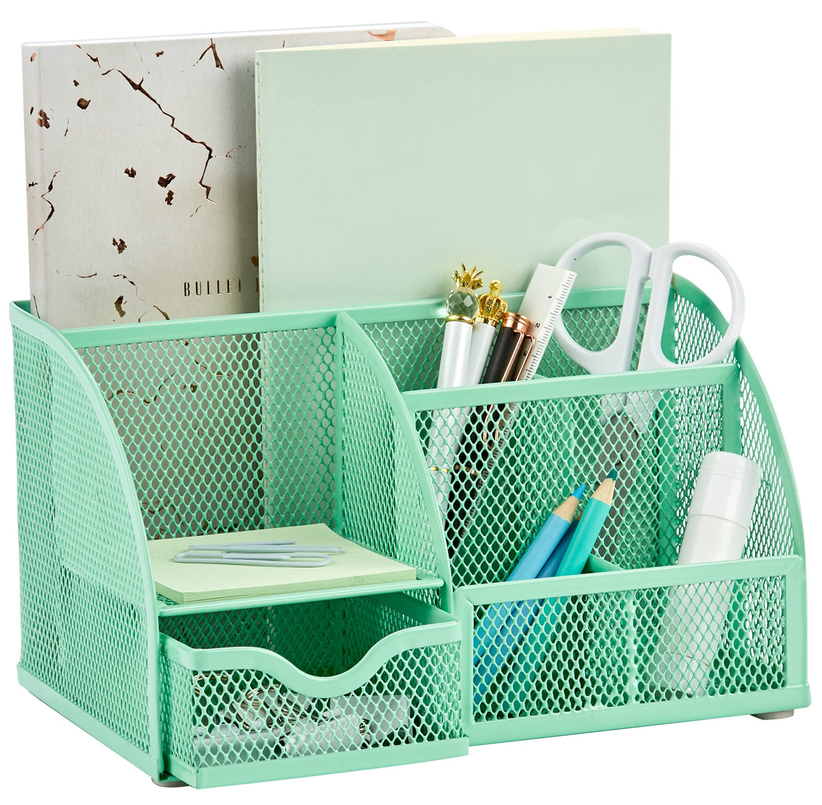 Desk Mesh Org Rtry Annova Mesh Desk Organizer Office With 7 Compartments + Drawer/Desk Ti ...