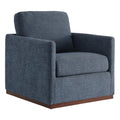 Chita Swivel Accent Chair, Fsc Certified Mid Century Modern Arm Chair For Living Room And Bedroom, Fully Assembled, Navy Blue