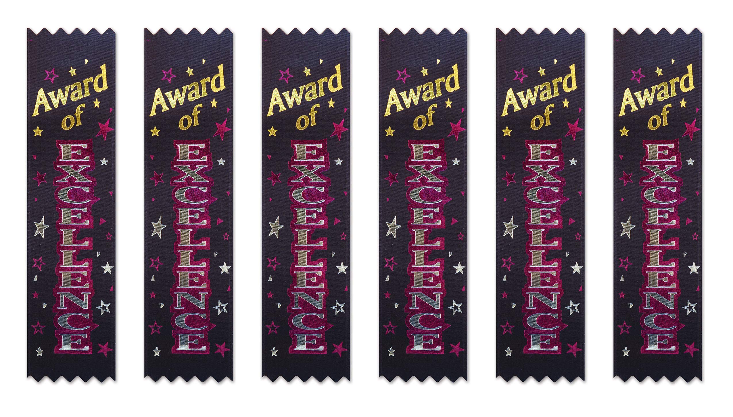 Beistle Award of Excellence Value Ribbons, 11/2 by 61/4-Inch, 30-Pack,Multicolored
