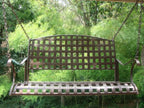 International Caravan Santa Fe Iron Hanging Porch Swing in Antique Brown