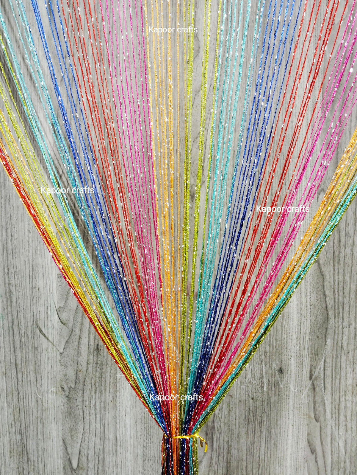Kapoor Crafts String Thread Room Solid Door Sheer Curtain Multicoloured Washable, Room Divider String (7Ft X 3.8Ft)