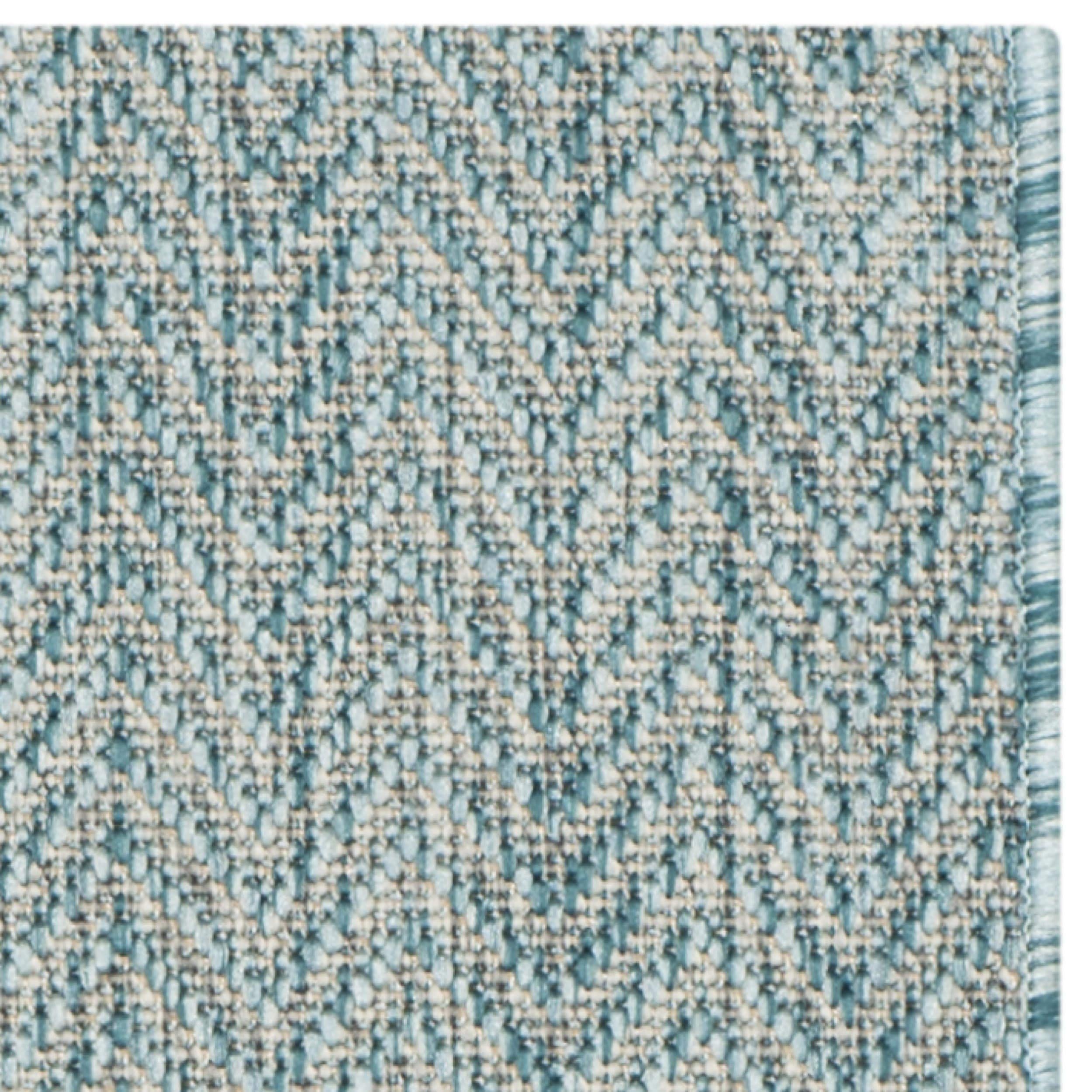 Safavieh Courtyard Collection Cy8022 Indoor/ Outdoor Non-Shedding Easy Patio Backyard Porch Deck Mudroom Area, 2'7'' X 5', Aqua