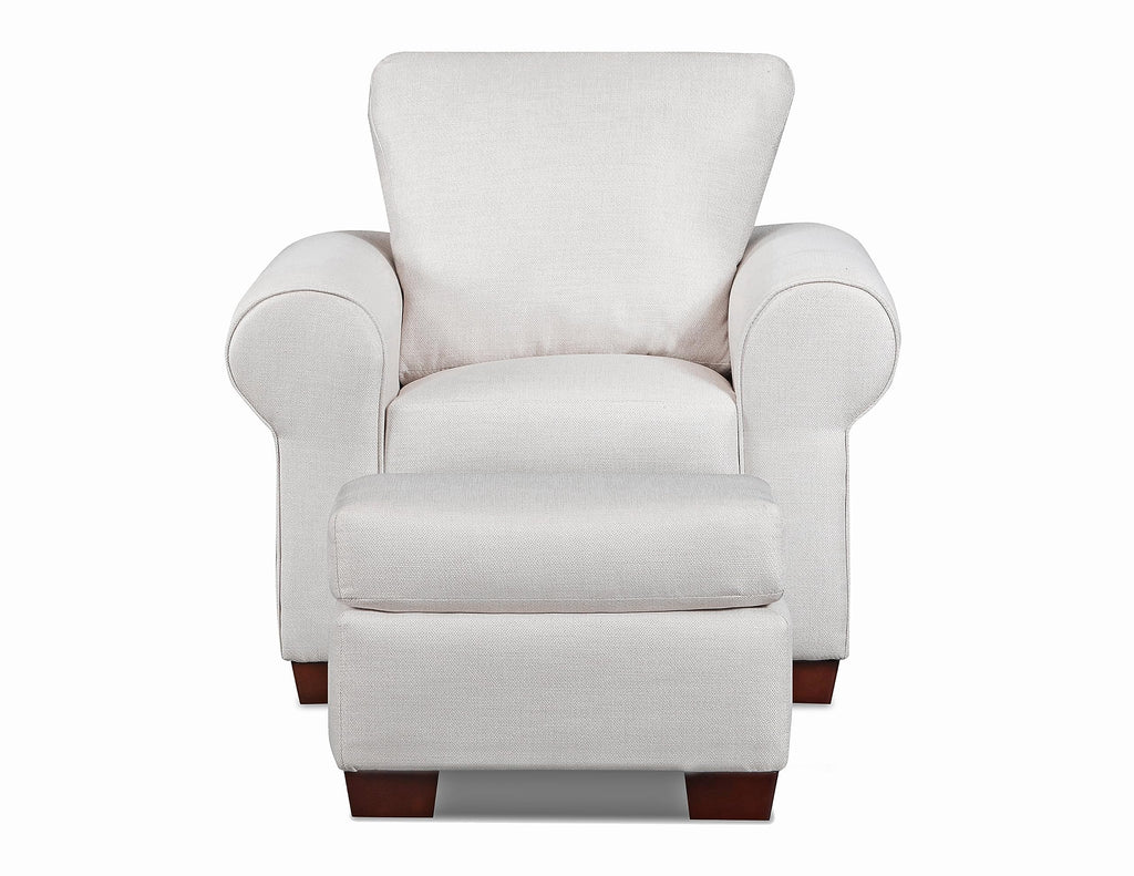 American Furniture Classics Pembroke Upholstered Chair, Soft Washed Cream Tweed