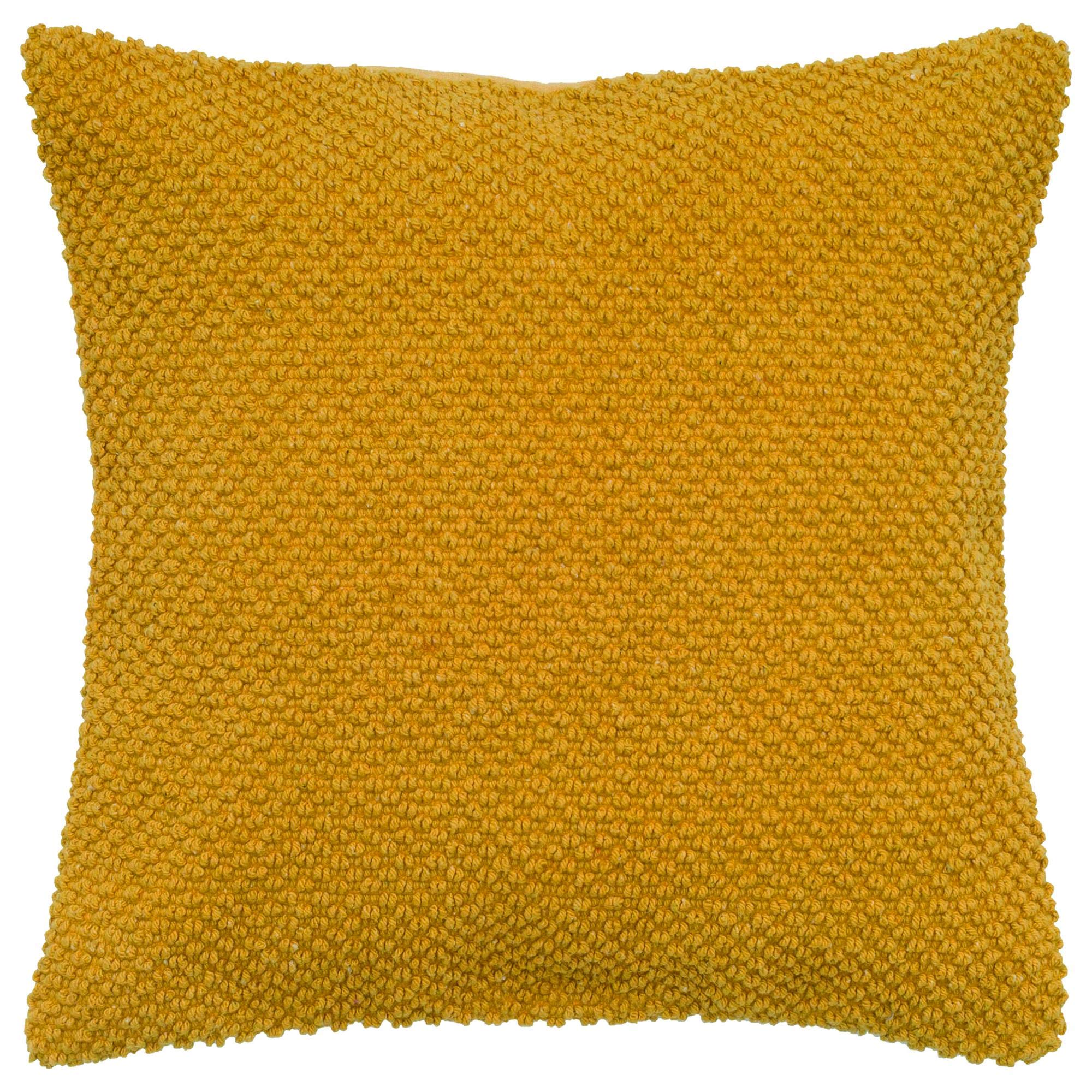 Rizzy Home | T05279 | Poly Fill Decorative Pillow | 20"x20" Yellow/Orange/Yellow Solid