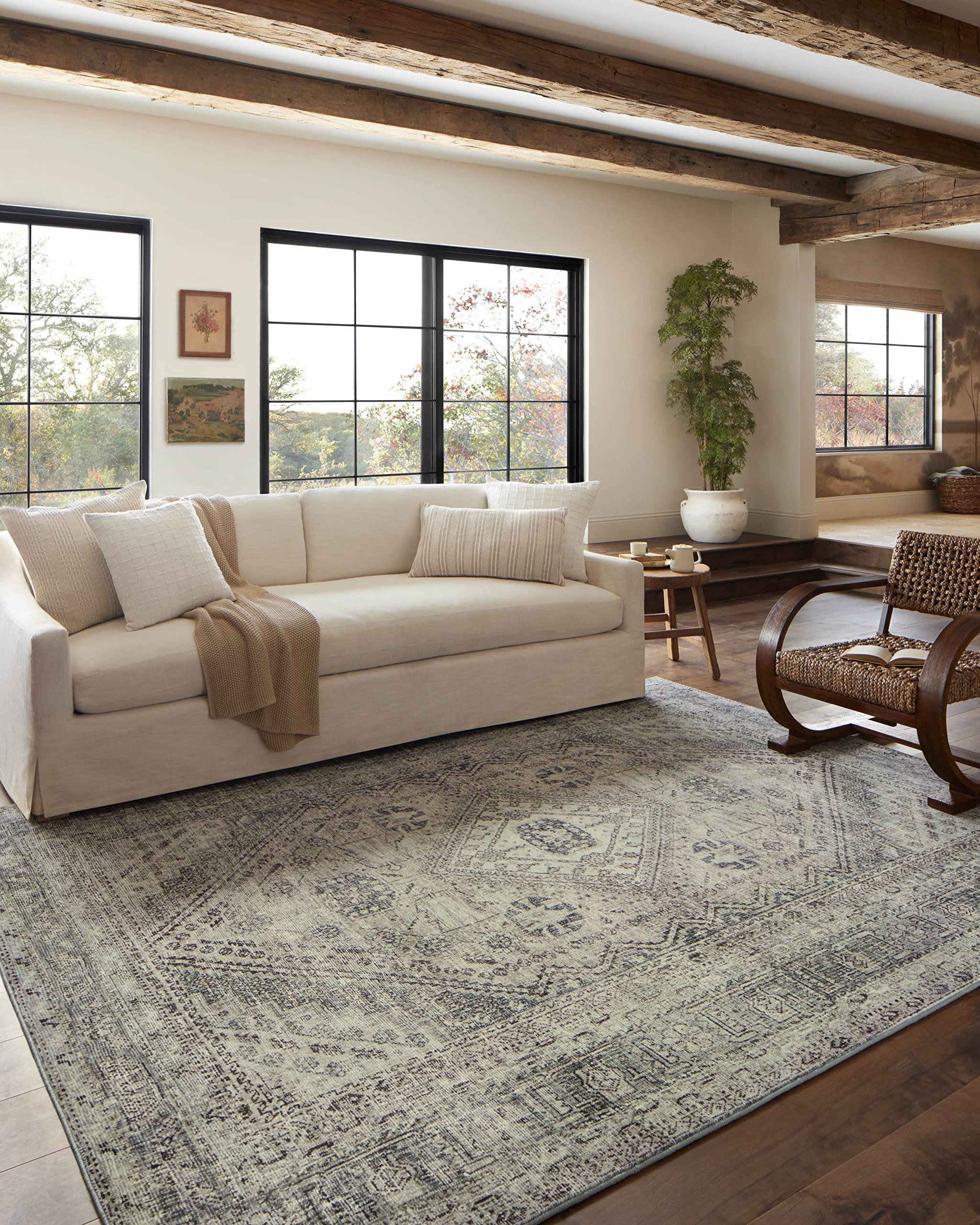 Loloi Magnolia Home by Joanna Gaines x Sinclair Natural/Sage 2-0 x 5-0 Accent Rug