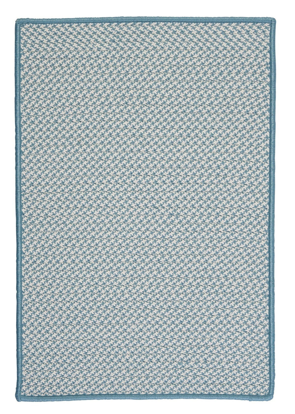 Outdoor Houndstooth Tweed Rug, 4 By 6-Feet, Sea Blue