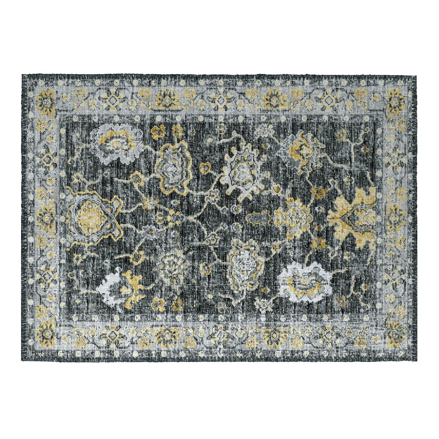Marbella Mb6 Black Traditional Rug Rectangle 9' X 12'