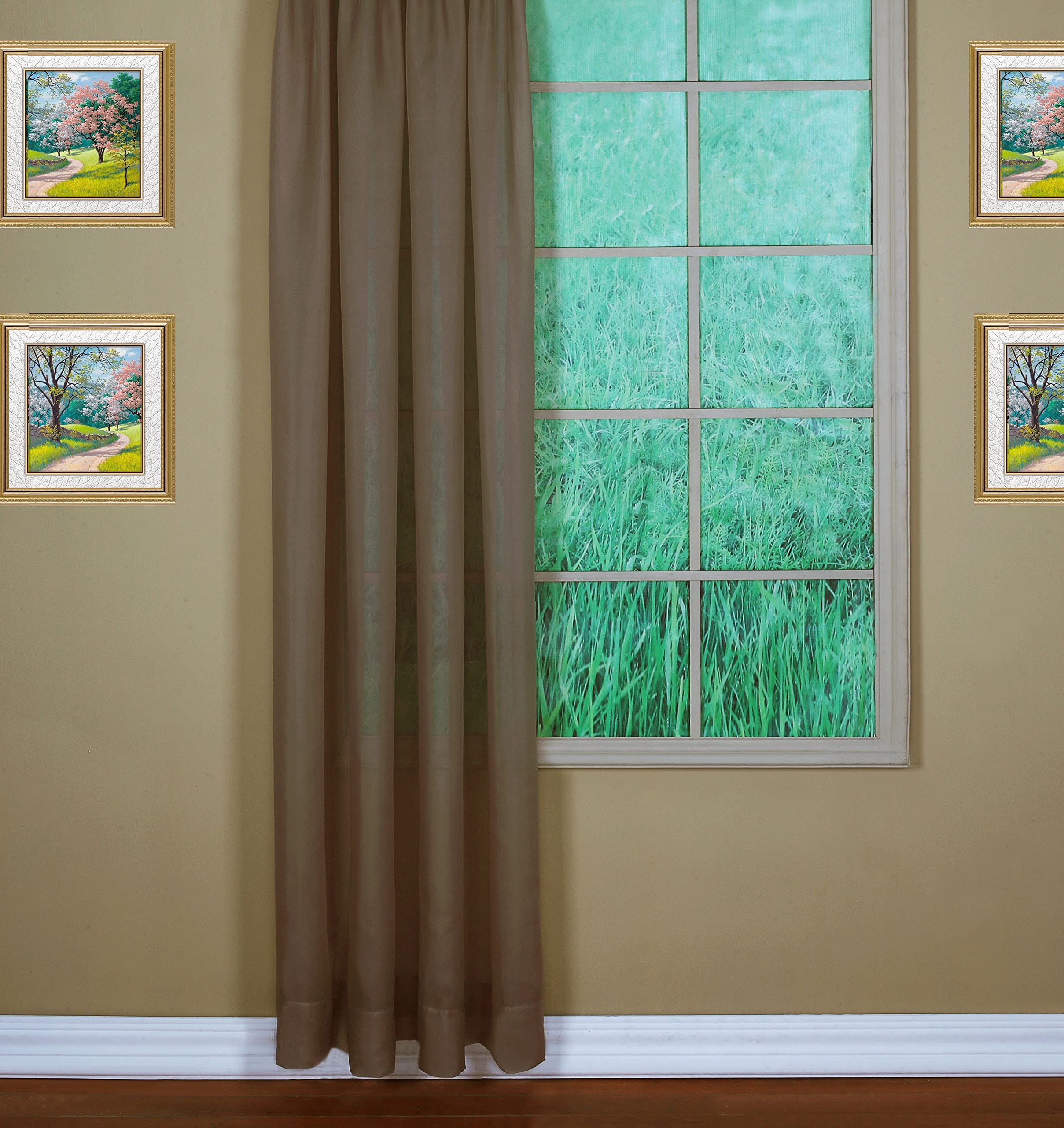 Today'S Curtain Emelia Original Voile Panel 120', Taupe, 60' W X 120' L