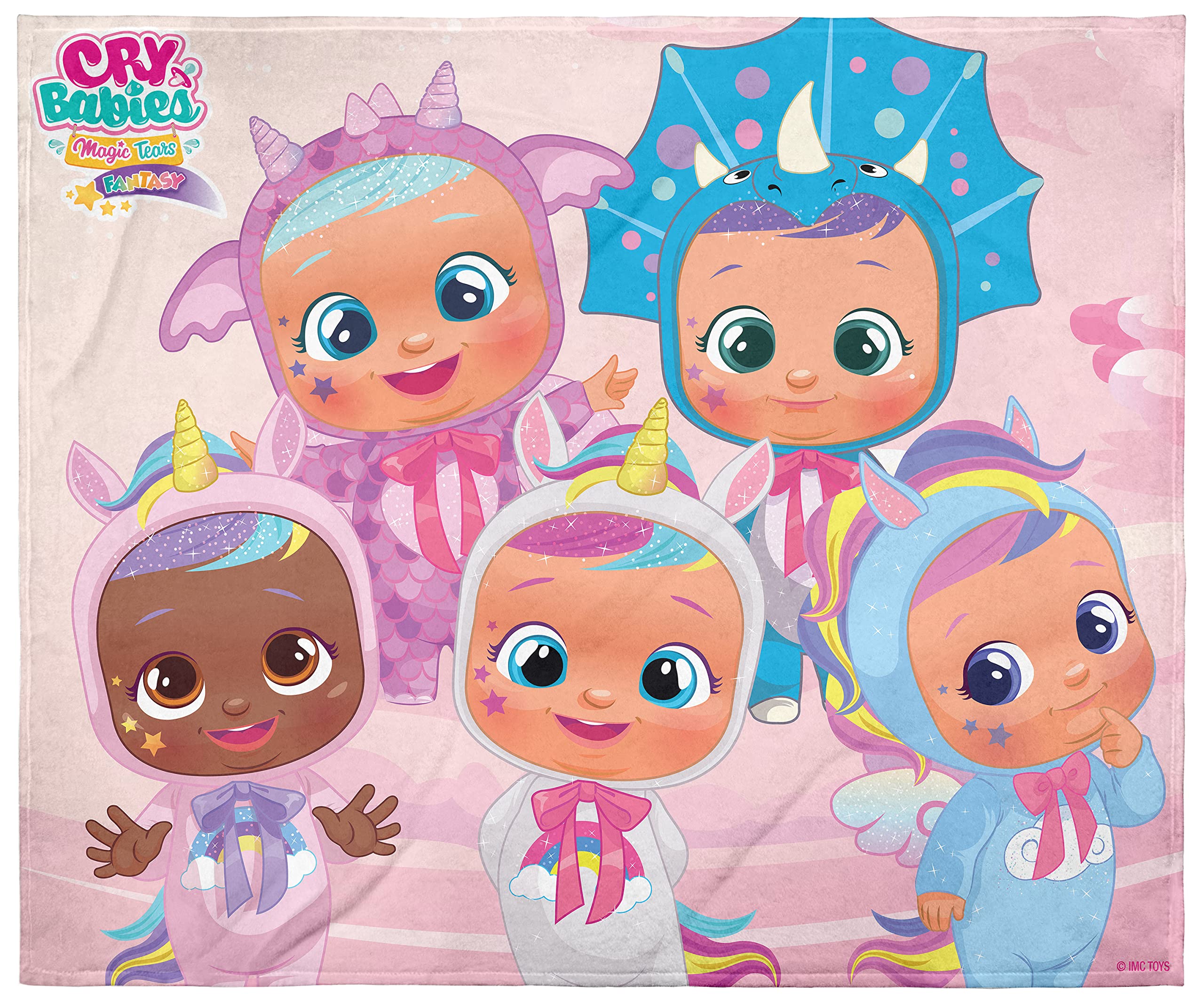 Intimo Cry Babies Dolls Super Soft And Cuddly Plush Fleece Throw Blanket