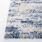 Safavieh Berber Shag Collection 6' X 9' Beige/Blue Ber219B Modern Abstract Non-Shedding 1.2-Inch Thick Living Room Dining Bedroo