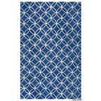 Rizzy Home Alora Decor Holland 8' X 10' Geometric Blue/Ivory Hand-Tufted Area Rug