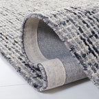 Safavieh Abstract Collection Area Rug - 6' Square, Dark Grey & Ivory, Handmade Wool, Ideal For High Traffic Areas In Living Room