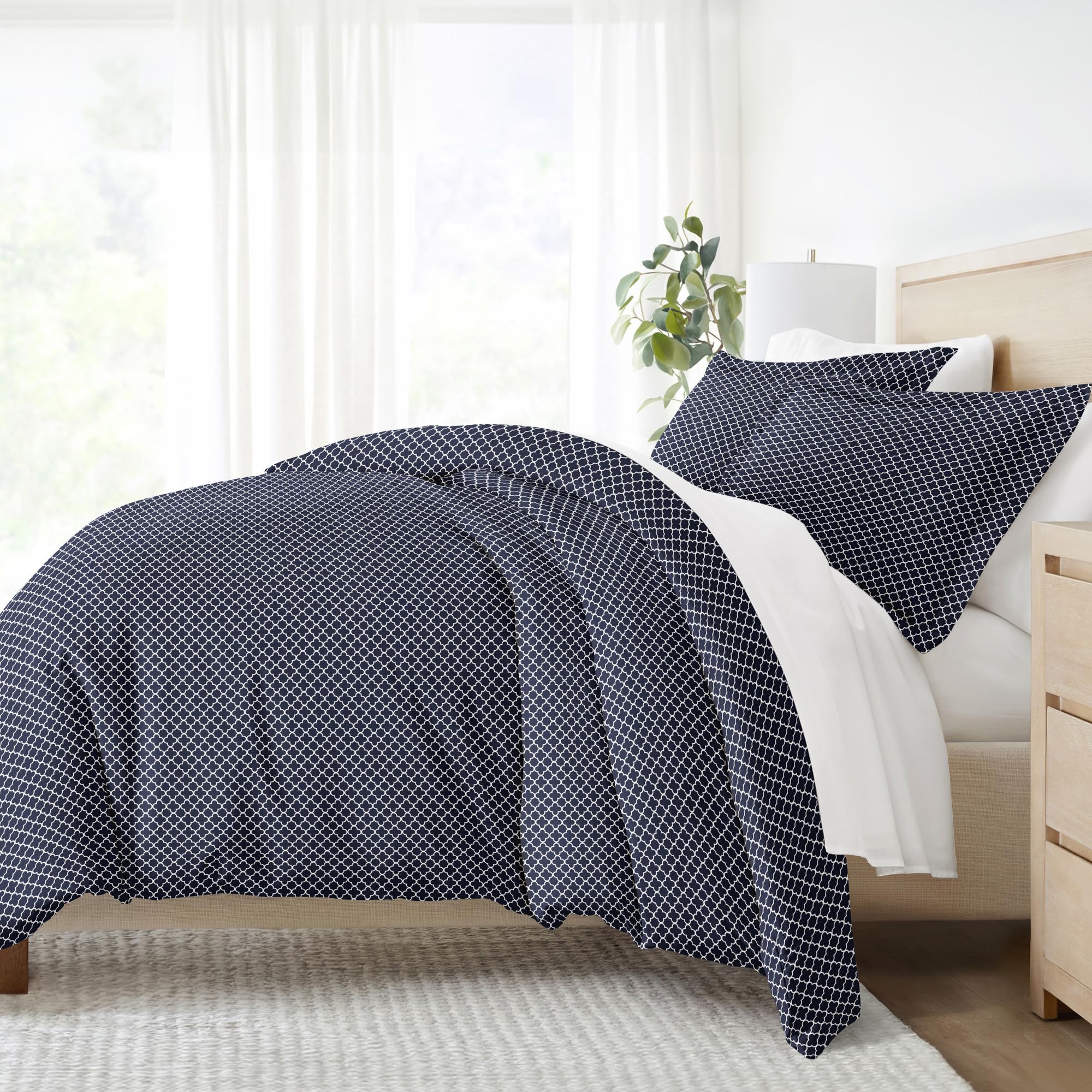 Linen Market Twin Duvet Cover (Navy) - Experience Hotel-Like Comfort With Unparalleled Softness, Exquisite Prints & Solid Colors