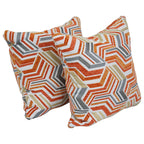 Blazing Needles Square Jacquard Throw Pillows, 17", Zucchini Tanger 2 Count