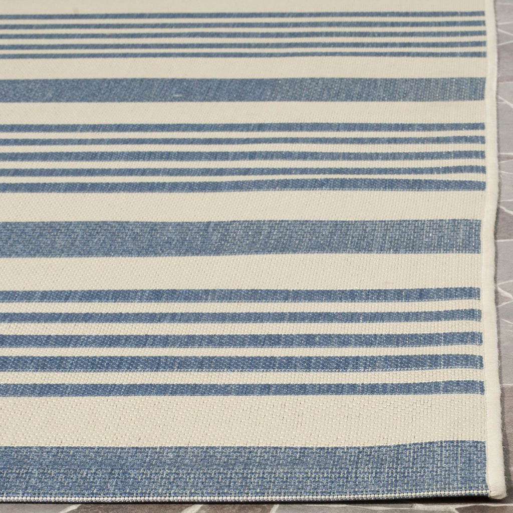 Safavieh Courtyard Collection Area Rug - 9' X 12', Beige & Blue, Non-Shedding & Easy Care, Indoor/Outdoor & Washable-Ideal For P
