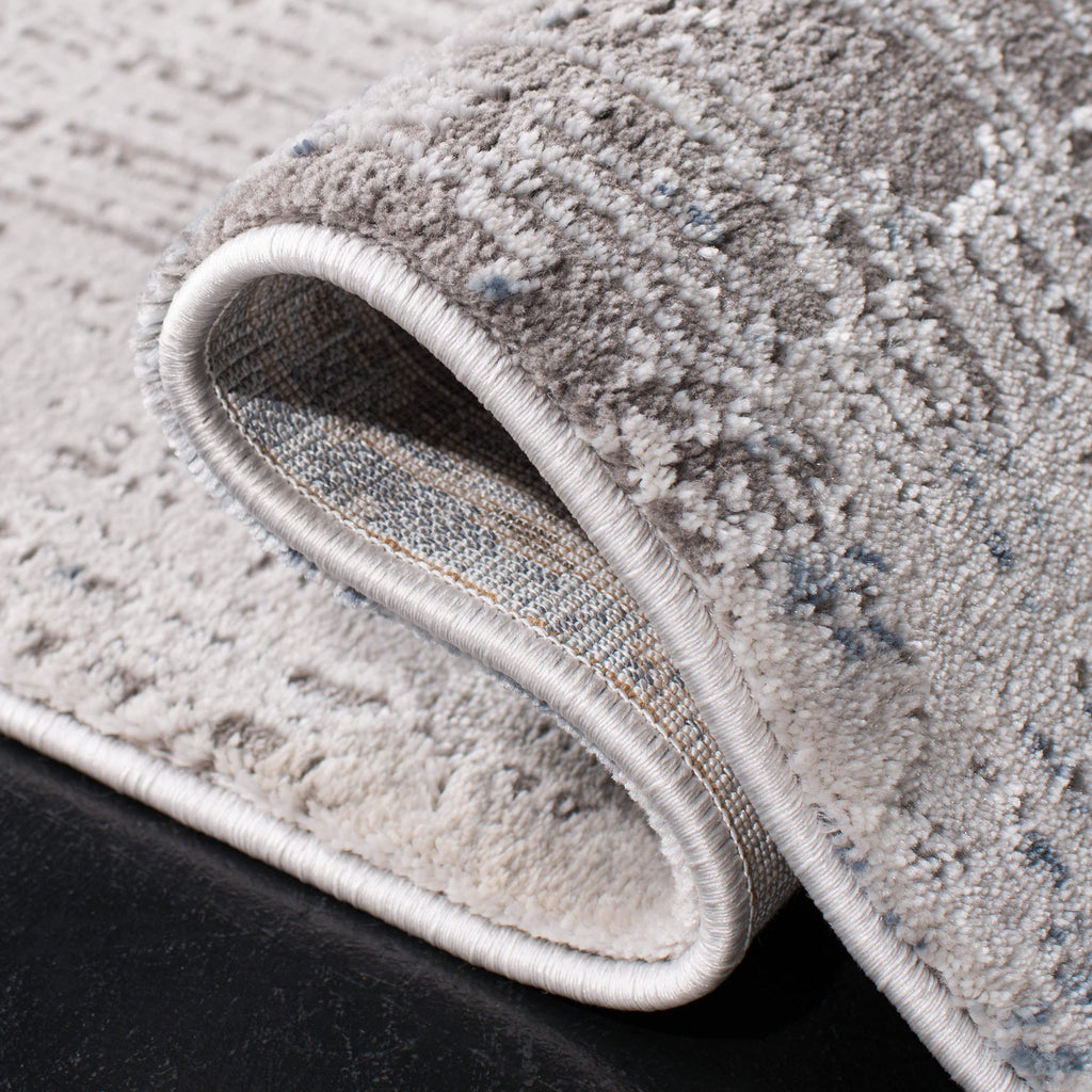 Safavieh Craft Collection Runner Rug - 2'3'' X 6', Grey & Blue, Modern Abstract Design, Non-Shedding & Easy Care, Ideal For High