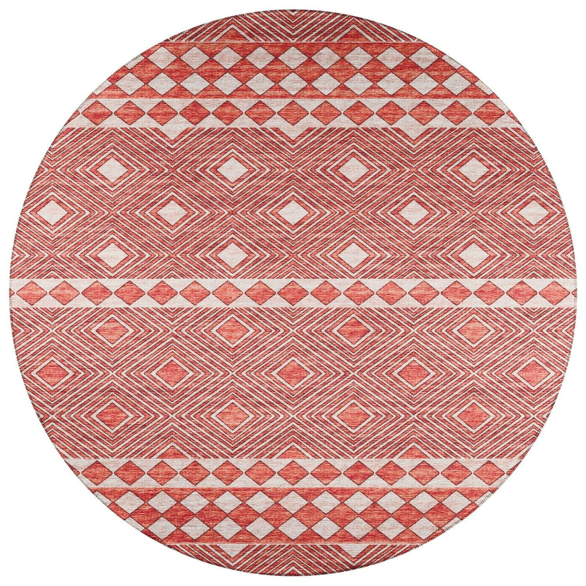 Sedona Sn1 Red Transitional Rug Round 8' X 8'