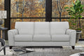 Armen Living Bergen 87 '' Dove Gray Genuine Leather Square Arm Sofa