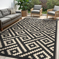 Sarben Waterproof Outdoor Rug 8X10 Ft, Patio Rug Mat, Reversible Plastic Straw Rug, Indoor/Outdoor Area Rugs Carpet For Rv, Camp