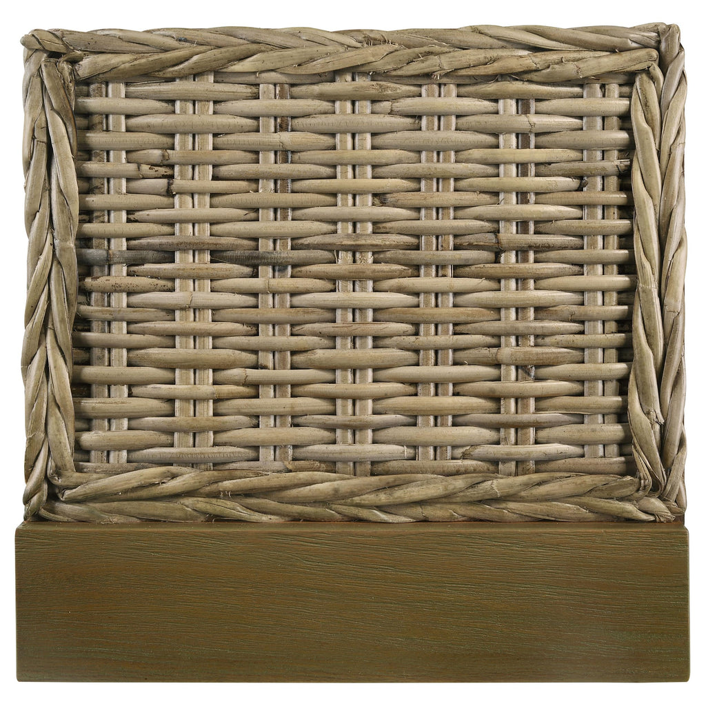 Coaster Home Furnishings Zyla Coastal 49-inch Hand Woven Rattan Panel Headboard for Bedroom Eastern King Size Kubu Grey 360181KEB1