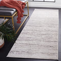 SAFAVIEH Adirondack Collection Runner Rug - 21 x 8, Ivory & Silver, Modern Ombre Design, Non-Shedding & Easy Care, Ideal for H