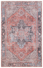 Kaspene Home Brick Red Washable Rug, Kid And Pet Friendly, Non-Slip, High Traffic Durable, Great For Living Room, Bedroom, Compl
