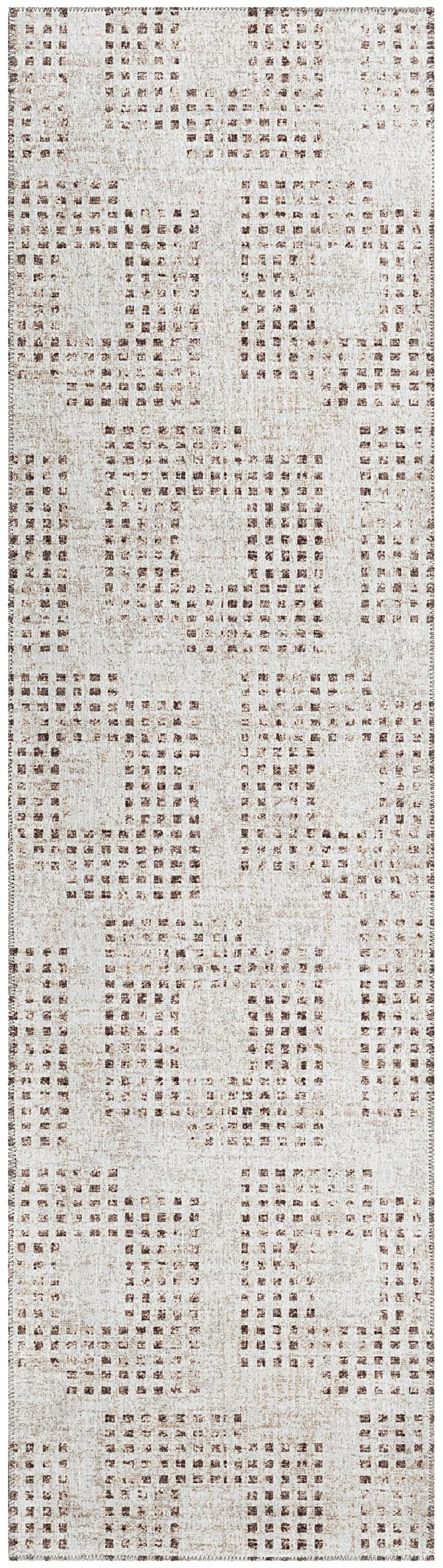 Addison Rugs Eleanor Aer31 Beige 2'3&quot; X 7'6&quot; Indoor Outdoor Hallway Runner Rug, Easy Clean, Machine Washable, Non Shedding, Kitchen Area Carpet For Bathroom, Patio, Laundry And Bedroom Rug