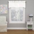 ECLIPSE Kendall Modern Scalloped Valance Rod Pocket Window Curtain for Kitchen or Bathroom, 42 x 18, White