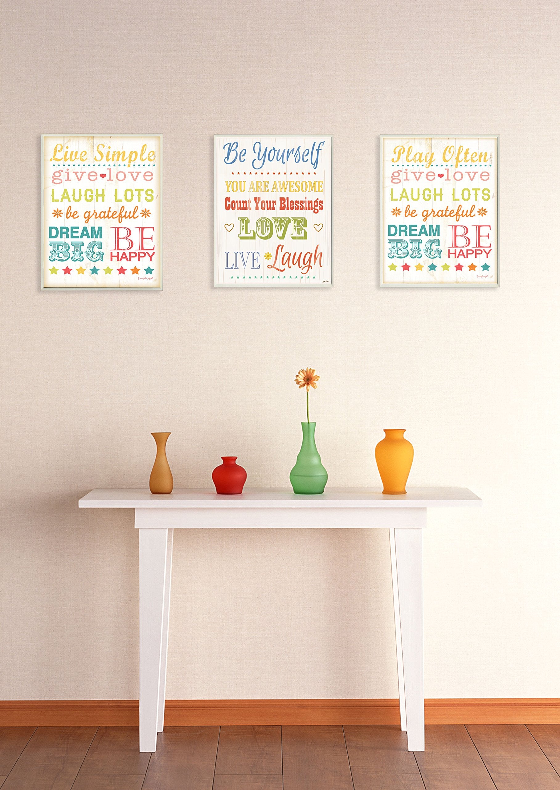 Stupell Home D  Cor Live Simple Typography Wall Plaque, 10 X 0.5 X 15, Proudly Made In Usa