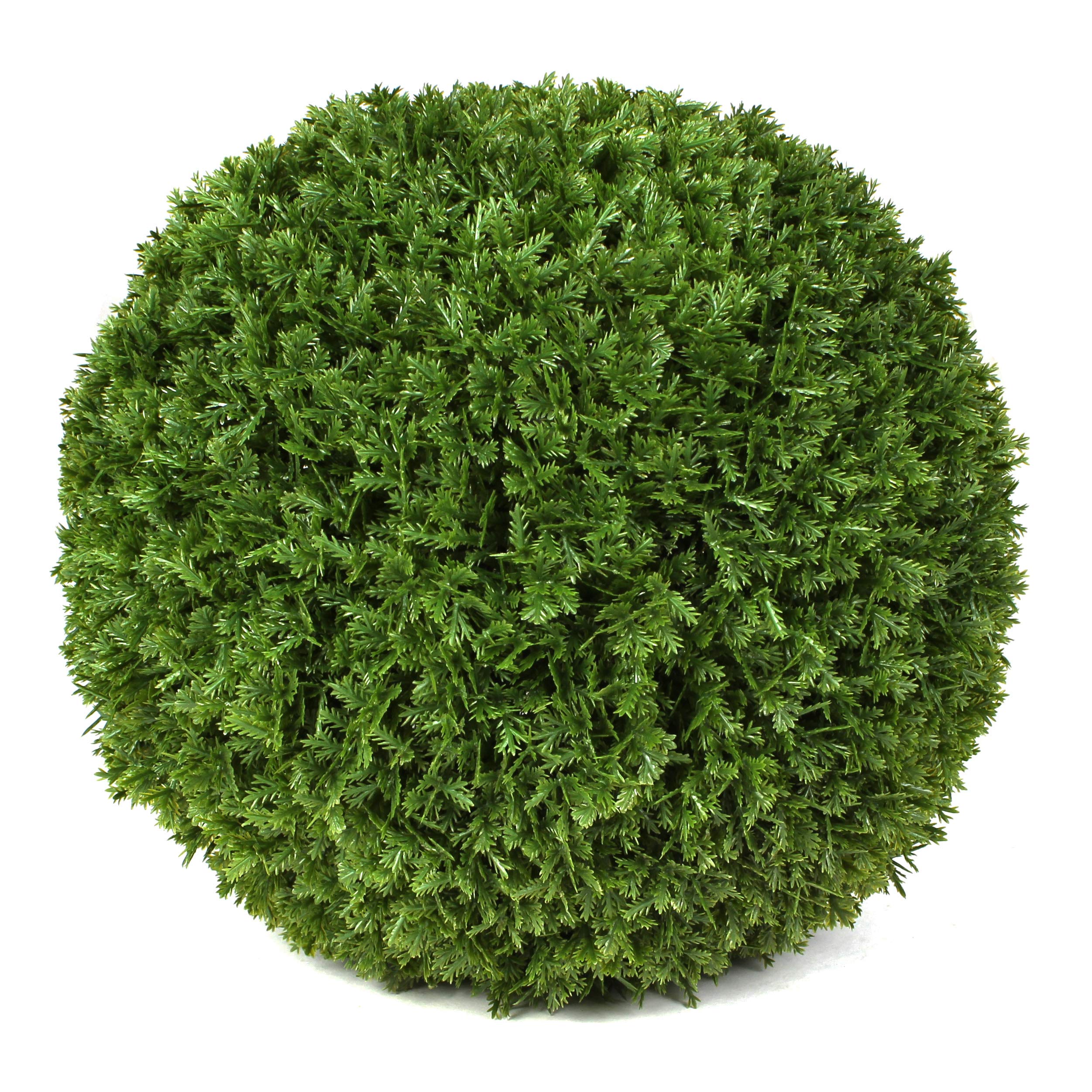 3rd Street Inn Small Cypress Topiary Ball - Artificial Plant Set - Indoor/Outdoor Wedding Party Decor - Faux Foliage Garden Sphe