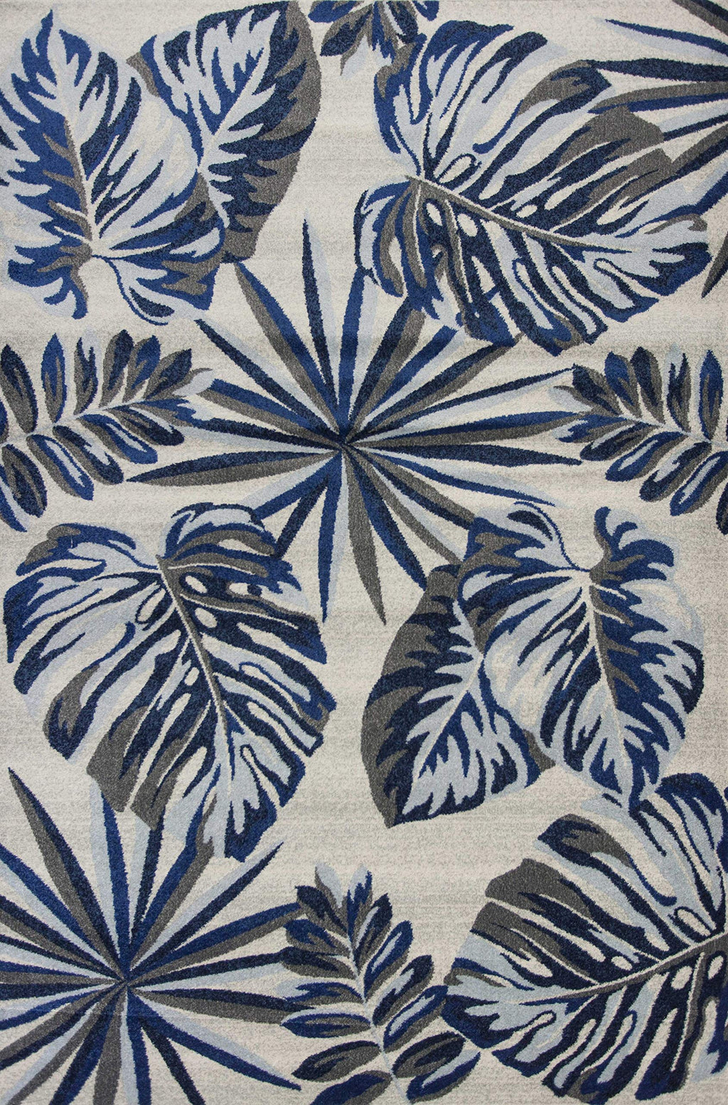 HomeRoots Decor 3'3-inch x 4'11-inch Polypropylene Grey/Blue Area Rug