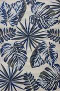HomeRoots Decor 3'3-inch x 4'11-inch Polypropylene Grey/Blue Area Rug