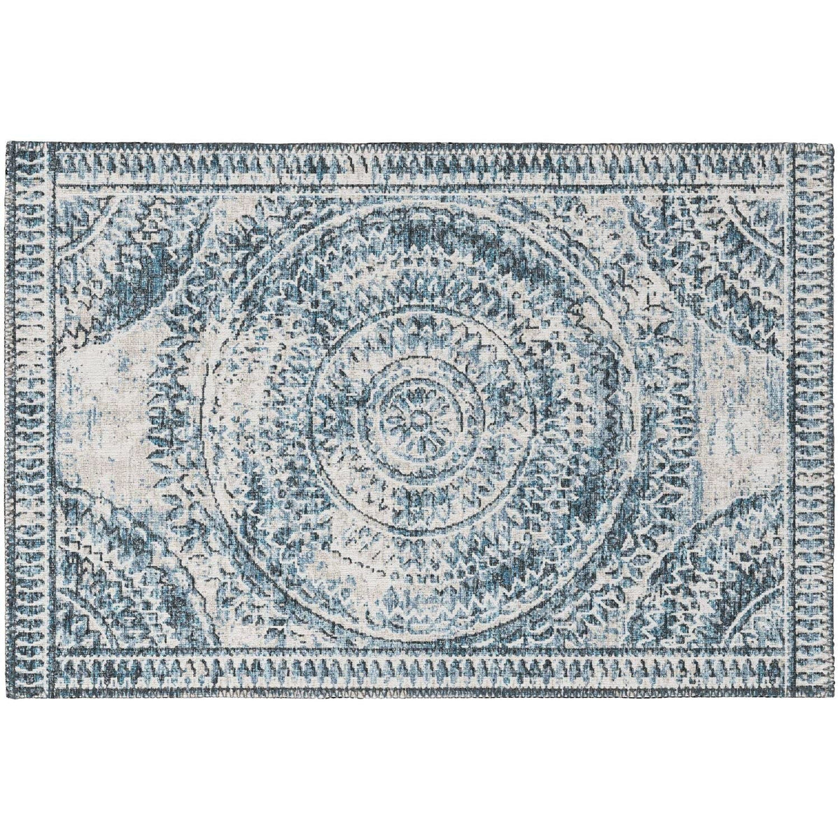 Sedona Sn7 Blue Transitional Rug Rectangle 5' X 7 ' 6&quot;