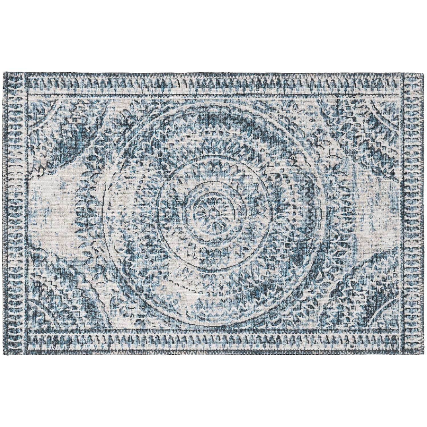 Sedona Sn7 Blue Transitional Rug Rectangle 8' X 10'