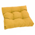 Blazing Needles Indoor/Outdoor Square Tufted Chair Cushion, 19 x 19, Lemon