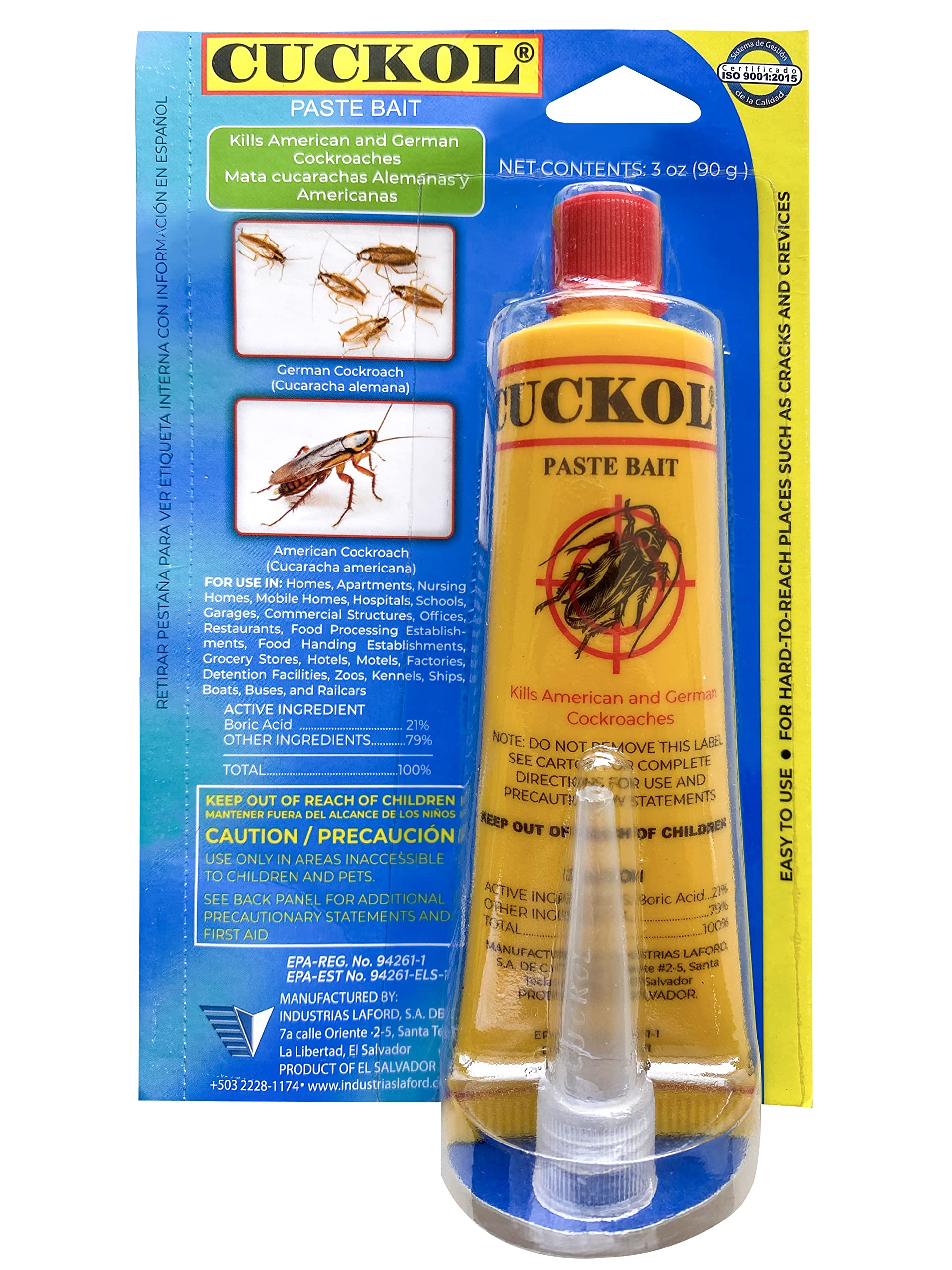 Cuckol Bait Ready To Use, Kills All Cockroaches Including The German One, Odorless, Safe Use For People And Pets, Natural Attrac