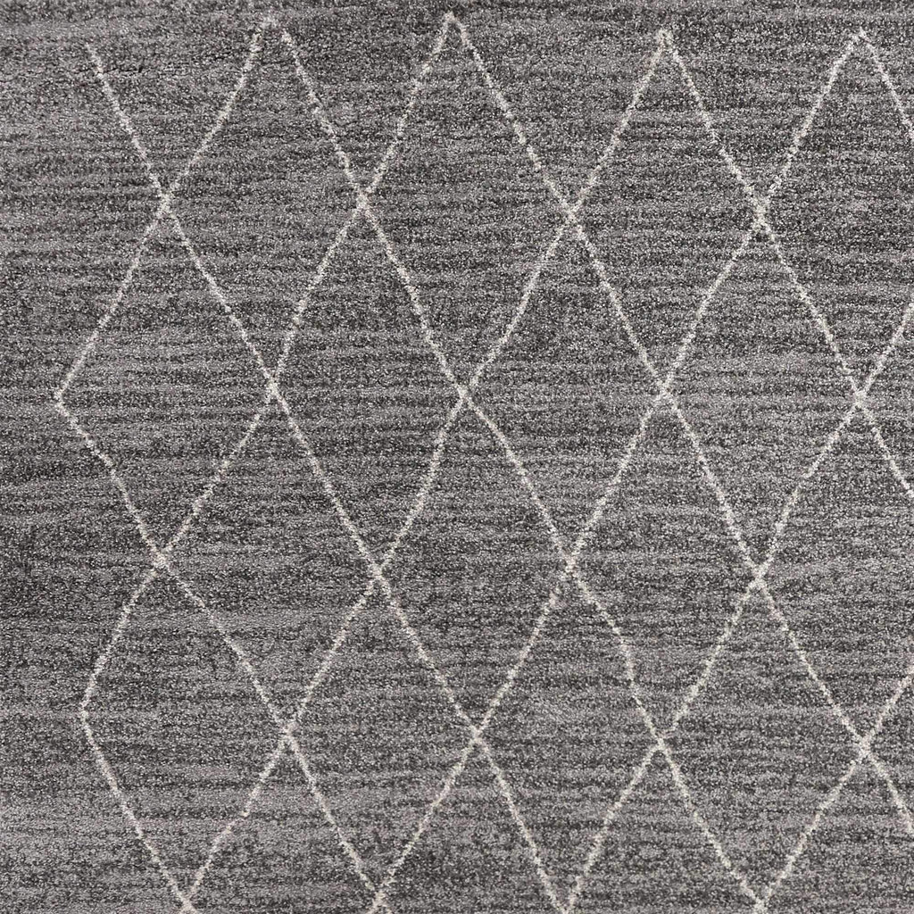 HomeRoots Polypropylene 8'x11' Grey Machine Woven Geometric Indoor Area Rug