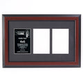 Creative Letter Art 4    x 6    Multiple Opening Picture Frame Collage with 3 holes, Congress Mahogany Frame with 10 x 16-inch B