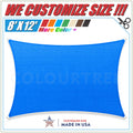 Colourtree 8' X 12' Blue Rectangle Sun Shade Sail Canopy Awning Shelter Fabric Cloth Screen - Uv Block Uv Resistant Heavy Duty C