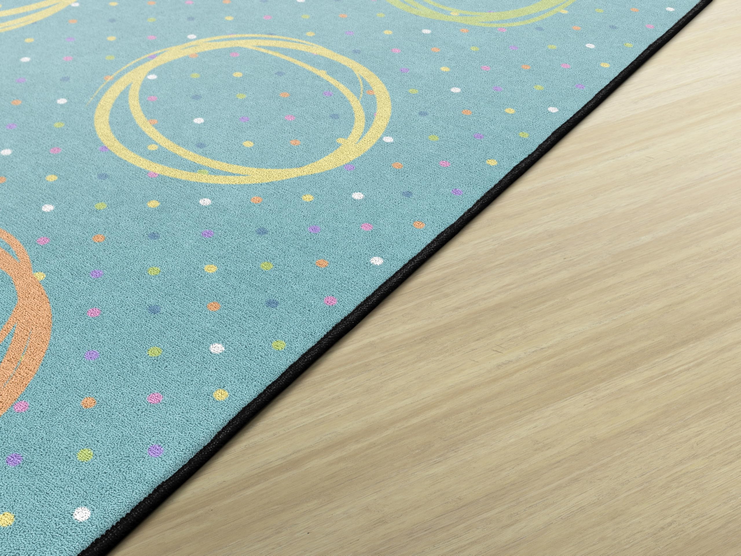 Flagship Carpets Smiley Circle Sampler Abstract Educational Area Rug For Kids Room Seating D  Cor, Children'S Classroom, Play Ca