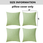 Home Brilliant Pillow Covers Green Linen Textured Decorative Pillowcases For Bed Sage Burlap Sofa Pillows Slipcovers For Couch L