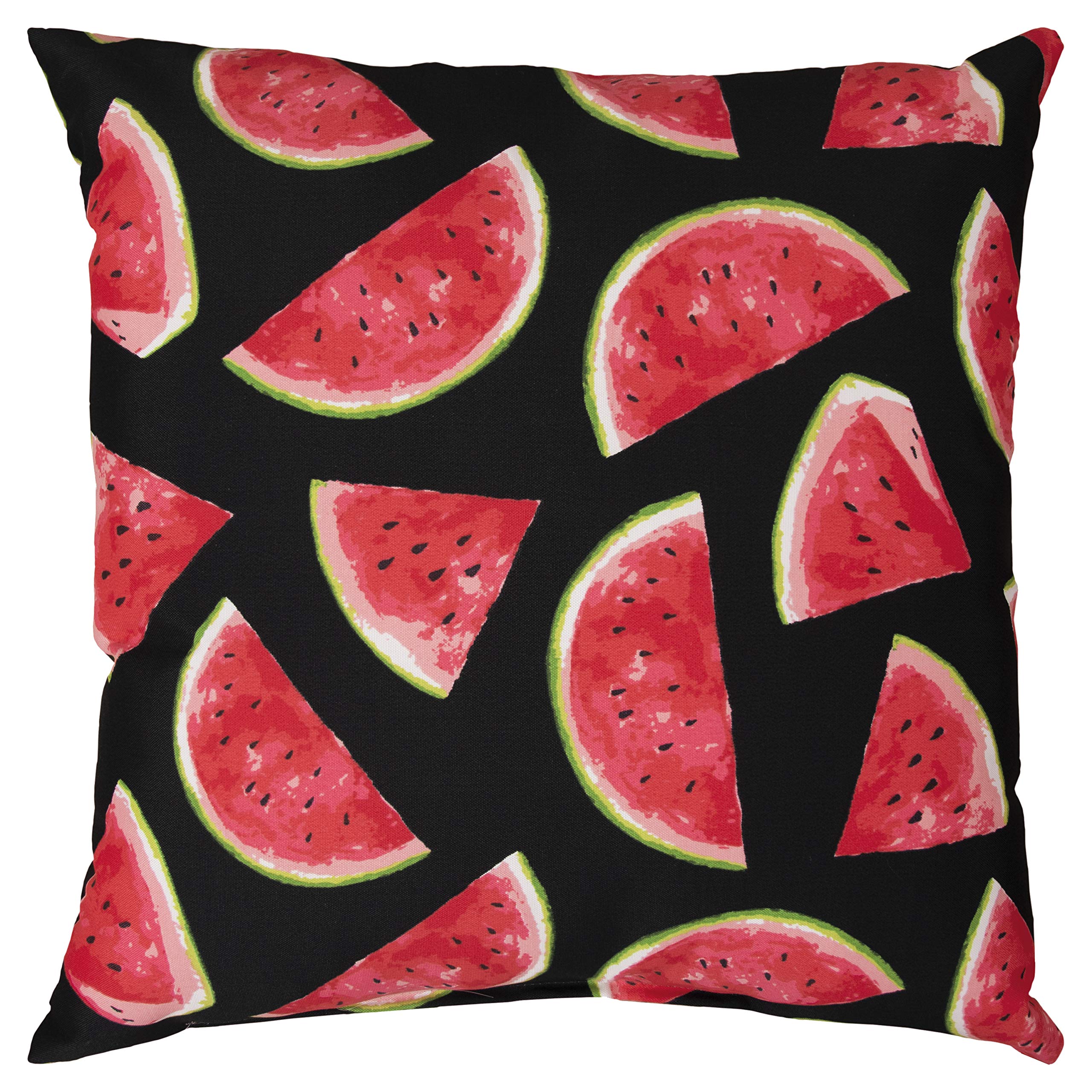Rizzy Home Watermelon 22" x 22" Indoor/Outdoor Polyester Pillow-Red