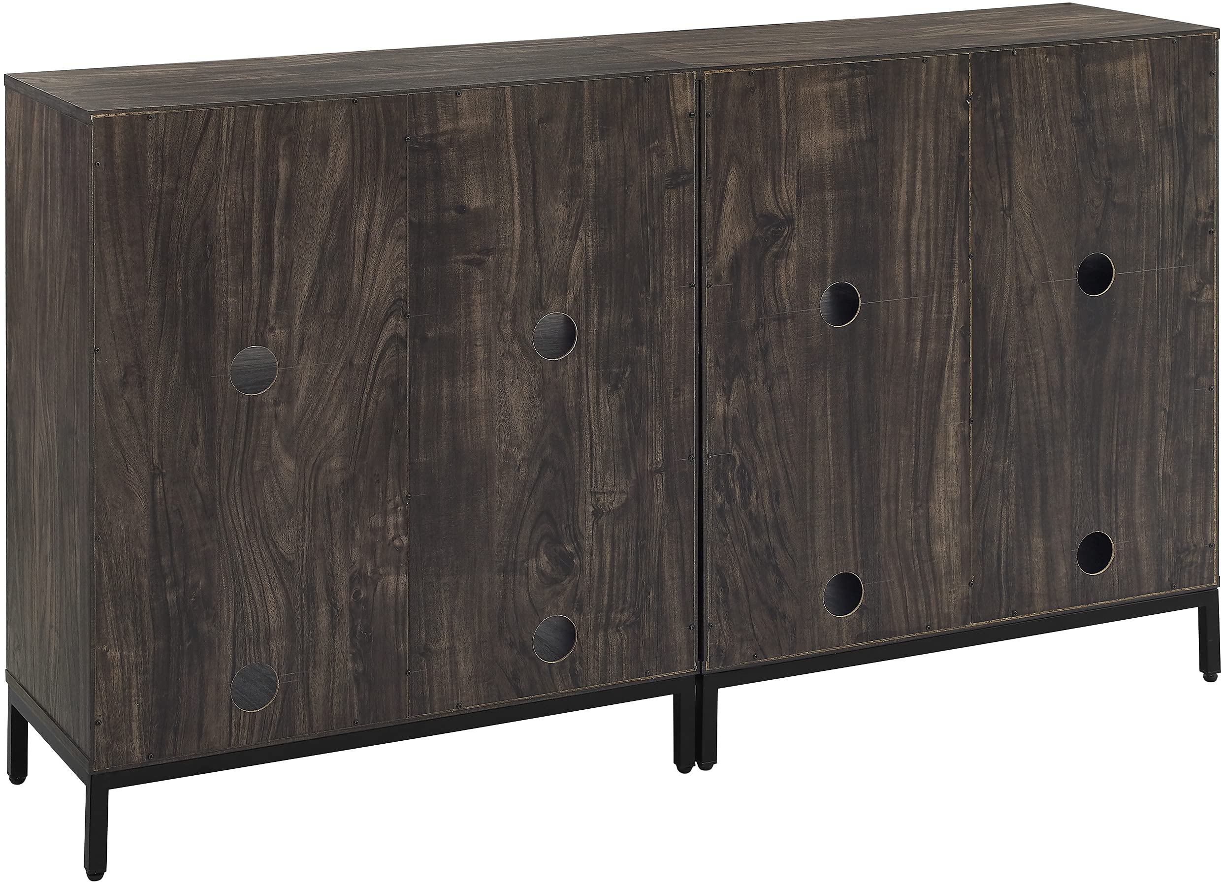 Crosley Furniture Jacobsen 2-Piece Vinyl Record Storage Cube Bookcase Set and Record Player Stand, Brown Ash