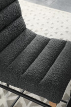 LILOLA LIVING Lahni Dark Gray Boucle Fabric Counter Height Chair