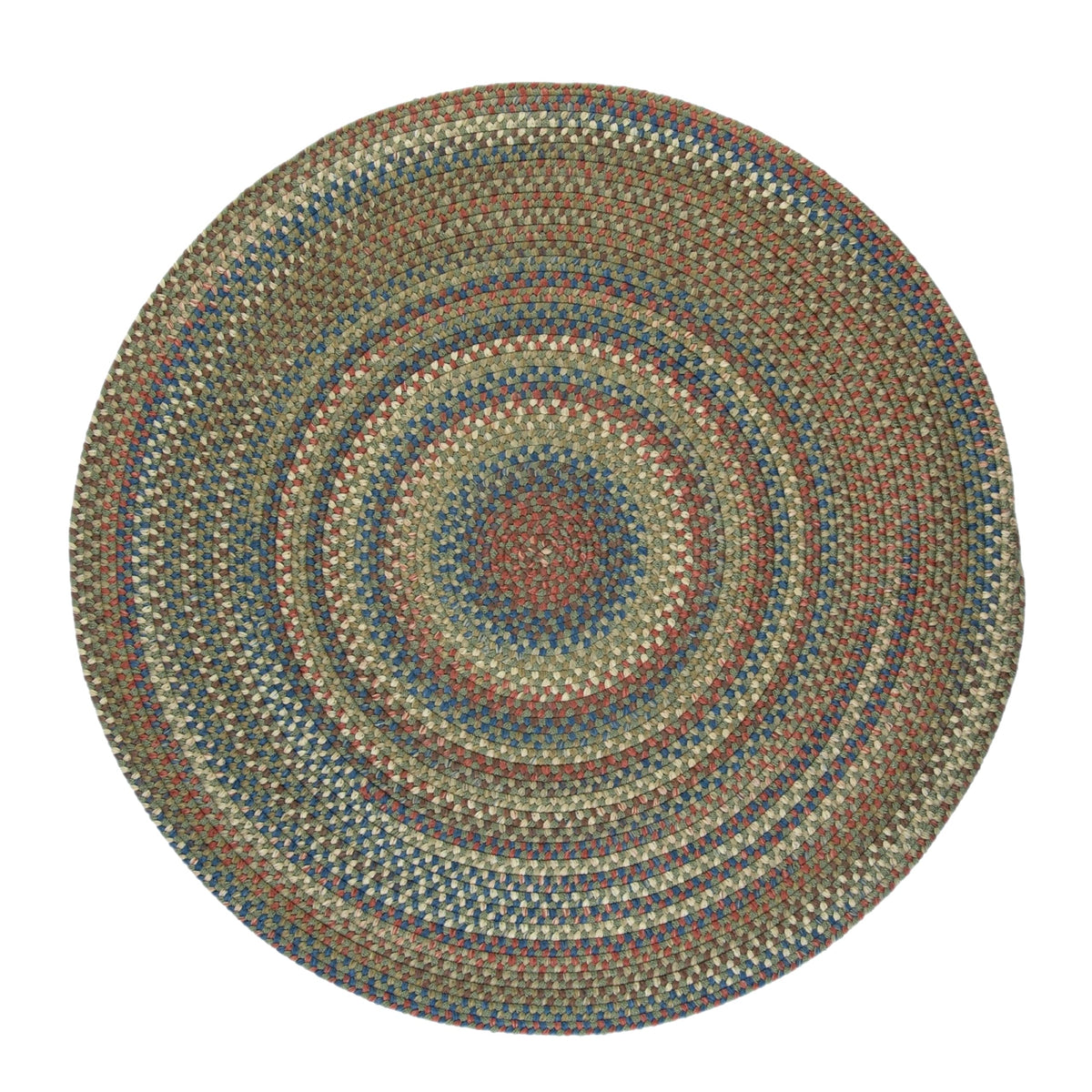 Cedar Cove Polypropylene Braided Round Rug, 6-Feet, Olive