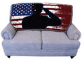 Pure Country Weavers Soldier Salute 3 American Flag Blanket - Gift Military Tapestry Throw For Back Of Couch Or Sofa - Woven Fro