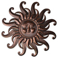 Comfy Hour Metal Wall Art Decor Outdoor Inside with 3D Sun Face, 27' Large Outside Sun Metal Decorations Hanging on House, Livi