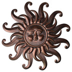 Comfy Hour Metal Wall Art Decor Outdoor Inside with 3D Sun Face, 27' Large Outside Sun Metal Decorations Hanging on House, Livi
