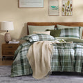 MAIREVE Olive Green Twin XL Comforter Set, Twin XL Bedding Sets for Boys Girls 5 Pieces for Dorm Farmhouse All Season Lightweigh