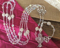 San Joaquin Creations Crystal Wedding Lasso Authentic European Crystal Ab Finsh 12 Round Cut, Lazo Para Boda, Wedding Rosary, La